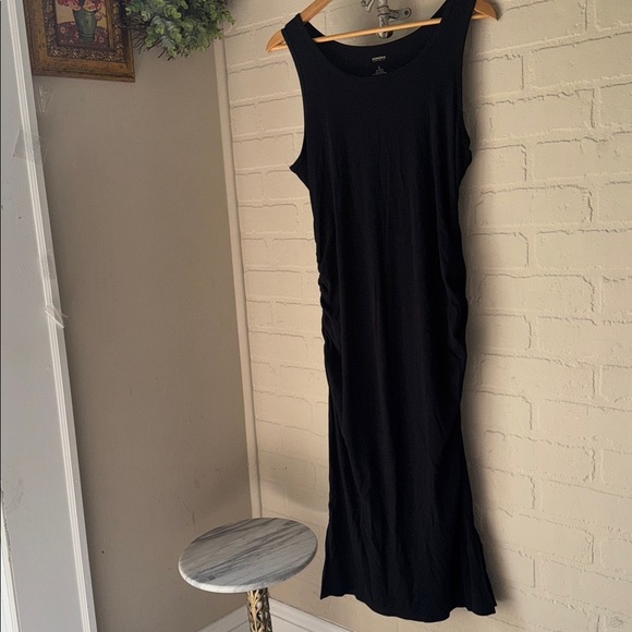 Sonoma Maternity dress Ribbed Sleeveless Stetch Midi NEW cinch sides large - Picture 1 of 3